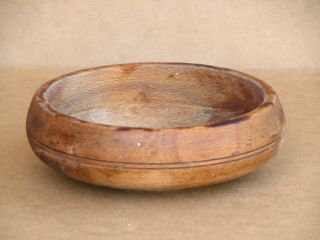 Antique Primitive Old Wooden Round Bowl Box Dish Cup Mug Authentic Early 20th