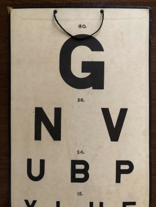 Vintage Eye Chart,  Made By Raphael’s London 4