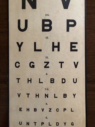 Vintage Eye Chart,  Made By Raphael’s London 5