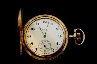 Vintage Elgin Hunting Case Pocket Watch 12 Size 17 Jewels Gold Filled Case