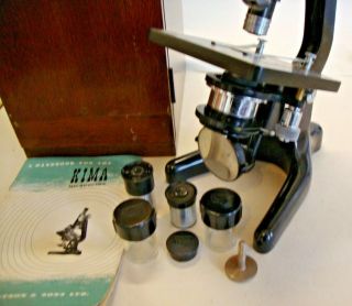 Early 20th century cased microscope by W.  Watson & sons Ltd London 2