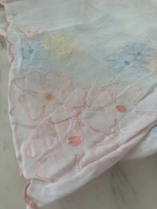 Vintage Rainbow Flower Handkerchief Owned by Actress Mary Carlisle 2