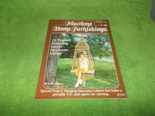 Vintage Macrame Home Furnishings Pattern Instruction Booklet