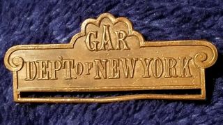 Vintage Gar Dept Of York Civil War Veterans Military Pin Badge