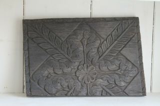 17th Century Oak Carved Panel Carving Fragment Mansion House Rare Find 2