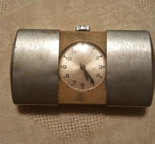 Vintage Westclox Travel Clock,  Small,  With Metal Case Unusual