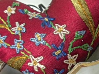 HEARTS from 1880 - 90s CRAZY QUILT SWEET FORGET - ME - NOTS STARFISH FEATHERS FLOWERS 5