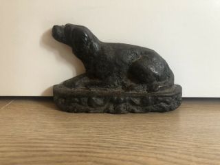 Rare Antique Hunting Dog Cast Iron Doorstop Circa 1920 