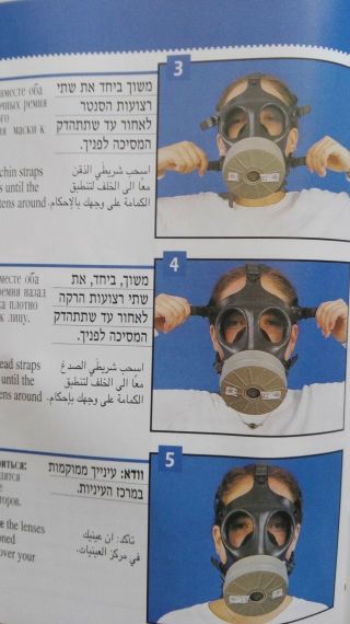 ISRAEL 2011 - 2012 PROTECTIVE KIT ADULT GAS MASK & FILTER & DRINKING TUBE 3