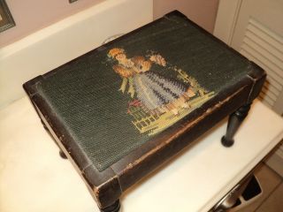 Antique Footstool Early 1900 