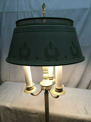 Vintage Mid Century Tole Floor Lamp 55in Country Cottage Farm House 3 Way Light 5