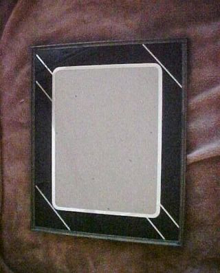 Art Deco Reverse Painted Photo - Picture Frame Black & Silver 11 " X 9 "