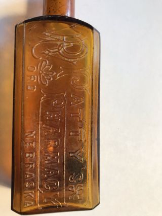 Antique Amber Pharmacy Bottle