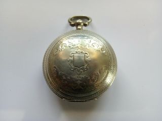 Antique Turkish Ottoman pocket watch.  Silver,  full hunter case.  Not 3