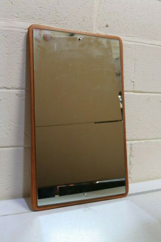 Vintage Mid Century Danish Style Retro Wall Mirror H68cm X W41cm - 250