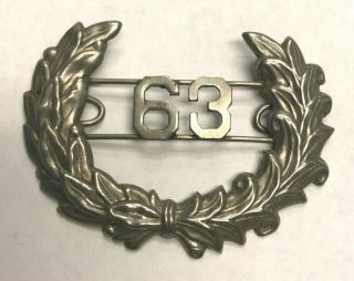 Gar Grand Army Republic Hat Badge Lodge 63,  Ca.  1870 - 1890