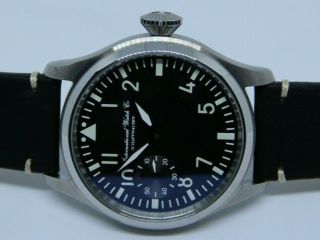 Rare Iwc Schaffhausen Cal.  73 Ca 1926 Chronometer Pilot Style Marriage Watch