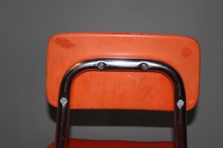60s Mid Century Modern Heywood Wakefield Hey Woodite Child ' s School Chair Orange 4