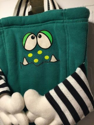 Rare Vintage 1988 Dooffles Fuzzy Face Green Bag Imagination Factory 3