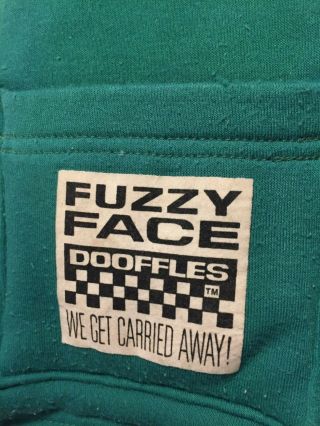 Rare Vintage 1988 Dooffles Fuzzy Face Green Bag Imagination Factory 7
