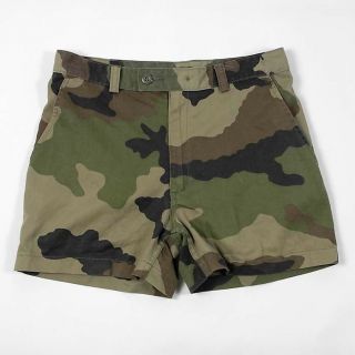 Vintage 1990s French army camo shorts military camouflage CCE woodland 2