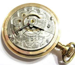 A,  21 Jewel Movement - 18s - Elgin Father Time Rr Gr 252 Gf Pocket Watch (3465)