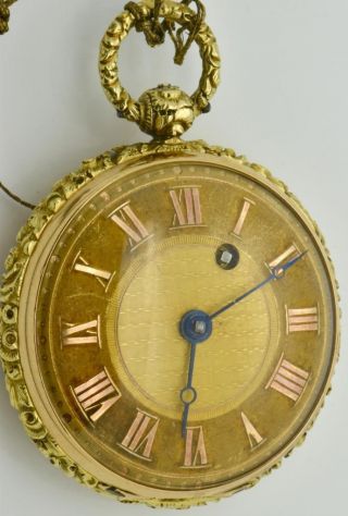 Unique Historic 18k Gold&Enamel Verge Fusee watch for Muhammad Ali of Egypt,  1830 3