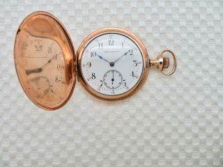 Rare 1904 Omega Hunting Case Pocket Watch For Harris & Schafer Co.  Washington Dc