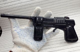Vintage Rare Ussr Russia Tin Mechanical Toy Ww2 Military Pistol Gun