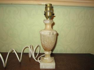 An Old Marble Or Alabaster Table Lamp