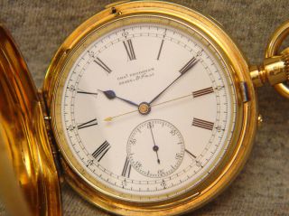Substantial 1892 18k Frodsham Adfmsz Chronograph Hunter Charlie 