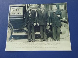 1935 Photograph,  3 Civil War Soldiers,  Fenton,  Mi Bly,  Bentley,  Lawrence