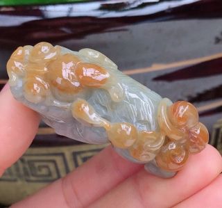 100 natural jade A goods hand - carved 貔貅 pendant 920 4