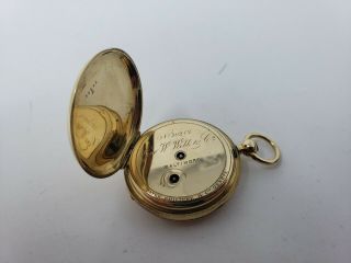Patek Philippe Co 18k Gold Baltimore Pocket Watch w/ Case,  Key Geo.  W.  Webb 31MM 11
