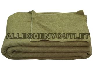 Us Military Od Olive Drab 100 Wool Blanket Approx 70x55 " Heavy Duty Exc