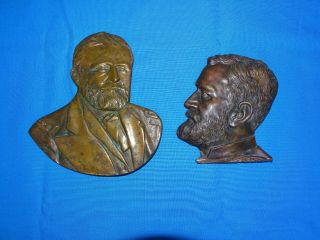 Civil War Bronze Plaque Pair,  General Ulysses S.  Grant (35)
