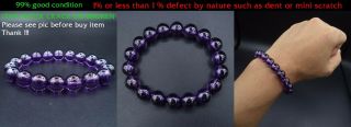 Mala Bracelet Naga Gem Dark Purple Color Bead 10 Mm Real Thai Amulet Powerful