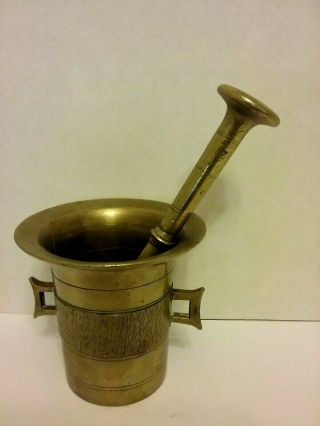 Vintage Brass Apothecary Mortar Approx.  4 