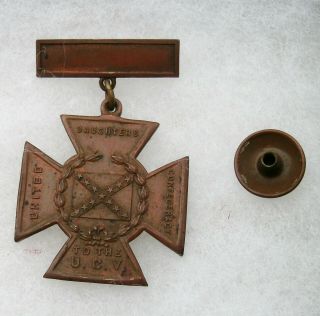 Udc Southern Cross Of Honor Crankshaw Confederate Veterans Ucv Medal 1899 - 1904