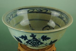 China Old Blue And White Porcelain Hand - Painted Warrior Bowl /xuande Make Bb02b
