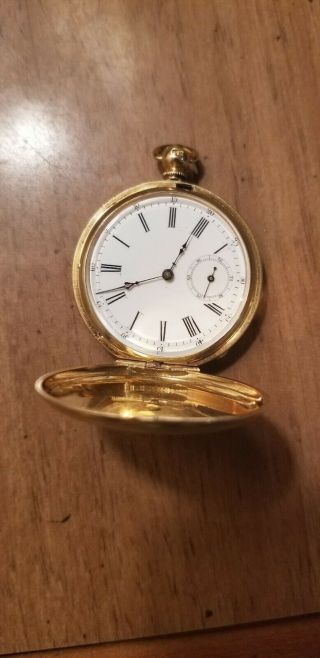 18k Gold Vintage Key Wind Pocket Watch