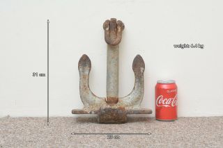 Old Boat Anchor Yacht Vintage Nautical Display 31 Cm / 6.  4 Kg - Postage