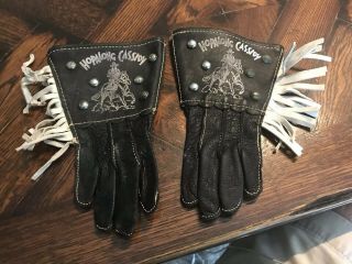 Vintage Hopalong Cassidy Leather Kids Cowboy Gloves Western Wear Clothes