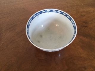 Antique 18th c English Porcelain Tea Cup Blue & White Chinese Worcester Caughley 6
