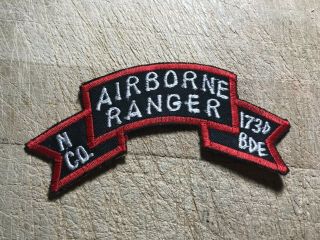 Cold War/vietnam? Us Army Patch - Airborne Ranger 173d Bde N Company -