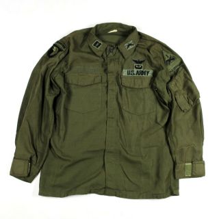 Us Army Aviation Crew Member Flight Jacket Shirt 1970 Dsa 101st Airborne 1st Ad