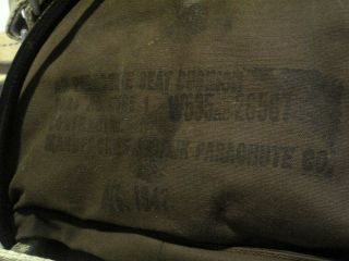 WWII AN - 42N20043 Seatpack Parachute pack and harness 6