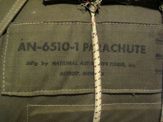 WWII AN 6510 - 1 Seatpack parachute with harness,  no silk 8