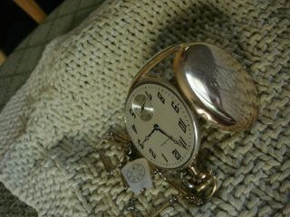 South Bend 17 J Mod 411 1922 Pocket Watch Gold Fill Chain South Bend Swing Case