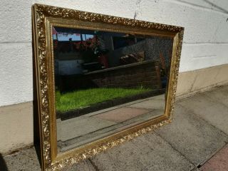 Very Attractive Large Gilt Framed Bevelled Edged Mirror 3